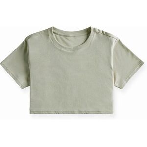 BYLT Relaxed Crop Tees - Cropped Loose Tops for Women with Performance Interior